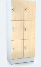 Premium lockers with six lockable boxes ALFORT DD 1920 x 800 x 520