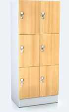 Premium lockers with six lockable boxes ALFORT DD 1920 x 800 x 520