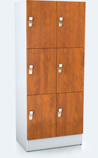 Premium lockers with six lockable boxes ALFORT DD 1920 x 800 x 520