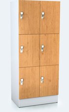 Premium lockers with six lockable boxes ALFORT DD 1920 x 800 x 520