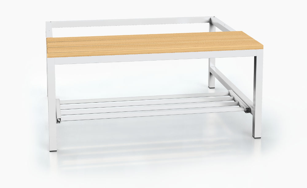 Benches with beech sticks - with a reclining grate 375 x 900 x 800