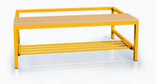 Benches with beech sticks - with a reclining grate 375 x 1050 x 800