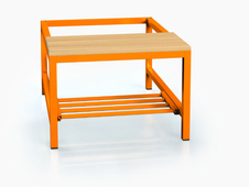 Benches with beech sticks - with a reclining grate 375 x 700 x 800