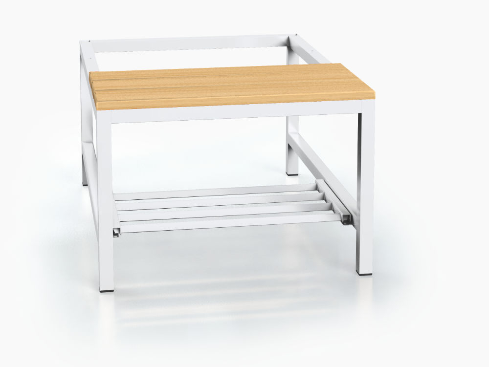 Benches with beech sticks - with a reclining grate 375 x 750 x 800