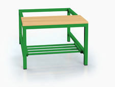 Benches with beech sticks - with a reclining grate 375 x 750 x 800