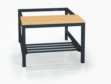 Benches with beech sticks - with a reclining grate 375 x 750 x 800