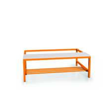 Benches with PVC sticks - with a reclining grate 375 x 1050 x 800