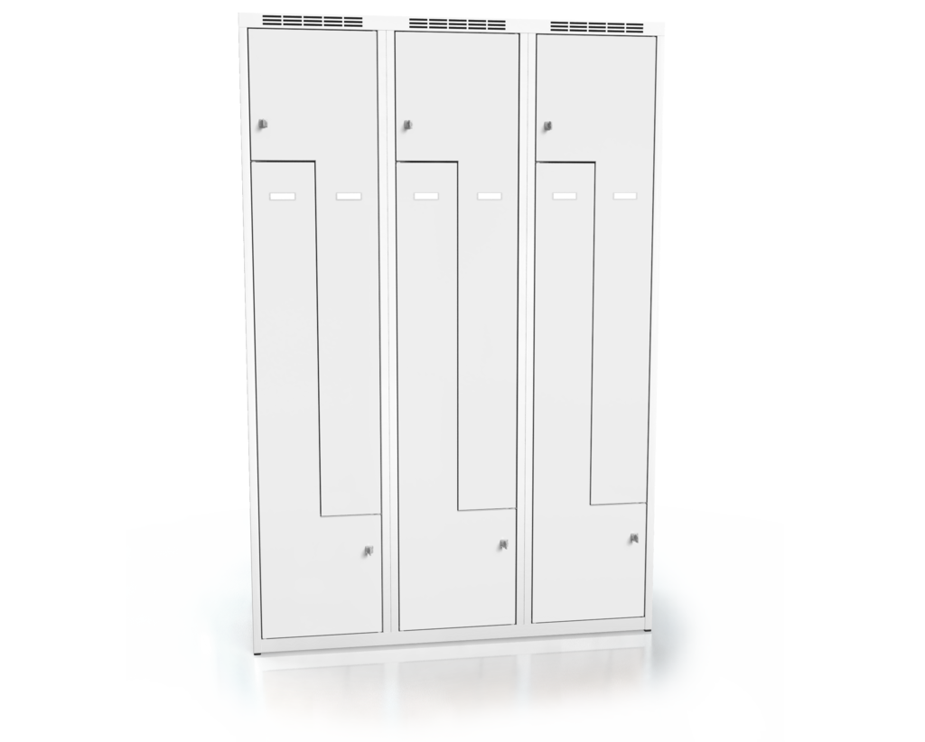 Cloakroom locker Z-shaped doors ALDUR 1 1800 x 1200 x 500