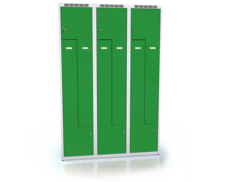 Cloakroom locker Z-shaped doors ALDUR 1 1800 x 1200 x 500