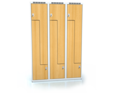 Cloakroom locker Z-shaped doors ALDERA 1800 x 1200 x 500
