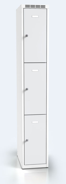 Cloakroom locker with three lockable boxes ALSIN 1800 x 300 x 500