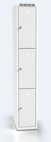 Cloakroom locker with three lockable boxes ALSIN 1800 x 300 x 500