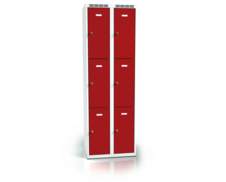 Cloakroom locker with six lockable boxes ALSIN 1800 x 600 x 500