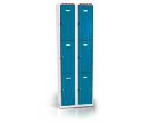 Cloakroom locker with six lockable boxes ALSIN 1800 x 600 x 500