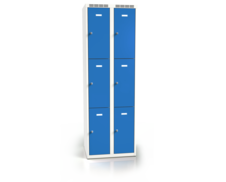 Cloakroom locker with six lockable boxes ALSIN 1800 x 600 x 500