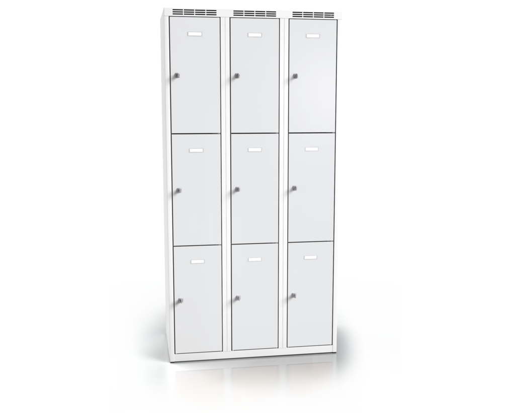 Cloakroom locker with nine lockable boxes ALSIN 1800 x 900 x 500