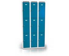 Cloakroom locker with nine lockable boxes ALSIN 1800 x 900 x 500