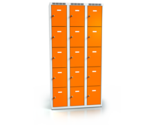 Cloakroom locker with fifteen lockable boxes ALSIN 1800 x 900 x 500