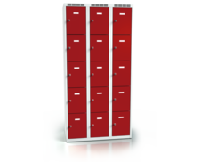 Cloakroom locker with fifteen lockable boxes ALSIN 1800 x 900 x 500