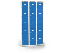 Cloakroom locker with fifteen lockable boxes ALSIN 1800 x 900 x 500