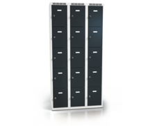 Cloakroom locker with fifteen lockable boxes ALSIN 1800 x 900 x 500