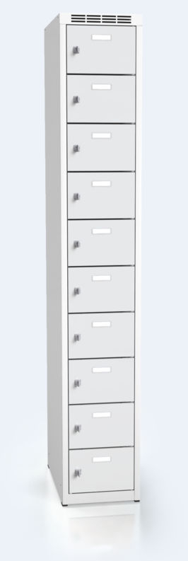 Cloakroom locker with ten lockable boxes ALSIN 1800 x 300 x 500