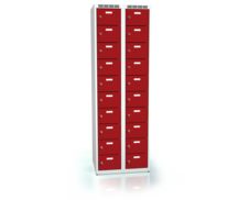 Cloakroom locker with twenty lockable boxes ALSIN 1800 x 600 x 500