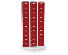 Cloakroom locker with thirty lockable boxes ALSIN 1800 x 900 x 500