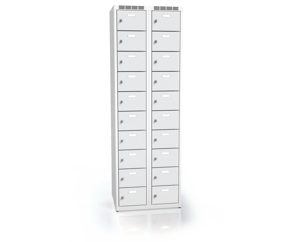 Cloakroom locker with twenty lockable boxes ALDOP 1800 x 600 x 500