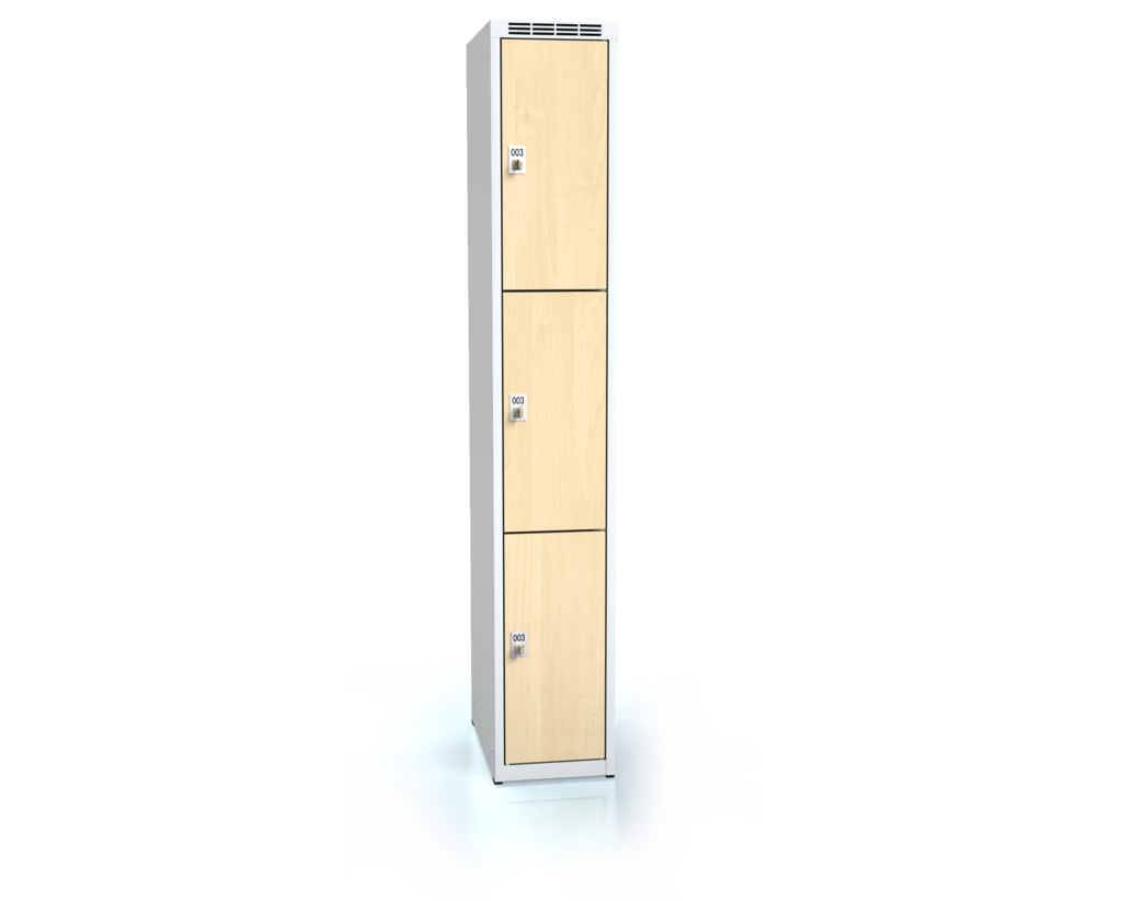 Cloakroom locker with three lockable boxes ALDERA 1800 x 300 x 500