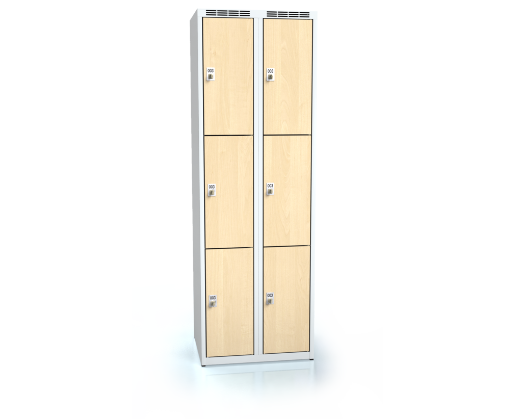 Cloakroom locker with six lockable boxes ALDERA 1800 x 600 x 500