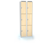 Cloakroom locker with six lockable boxes ALDERA 1800 x 600 x 500