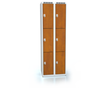 Cloakroom locker with six lockable boxes ALDERA 1800 x 600 x 500