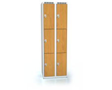 Cloakroom locker with six lockable boxes ALDERA 1800 x 600 x 500