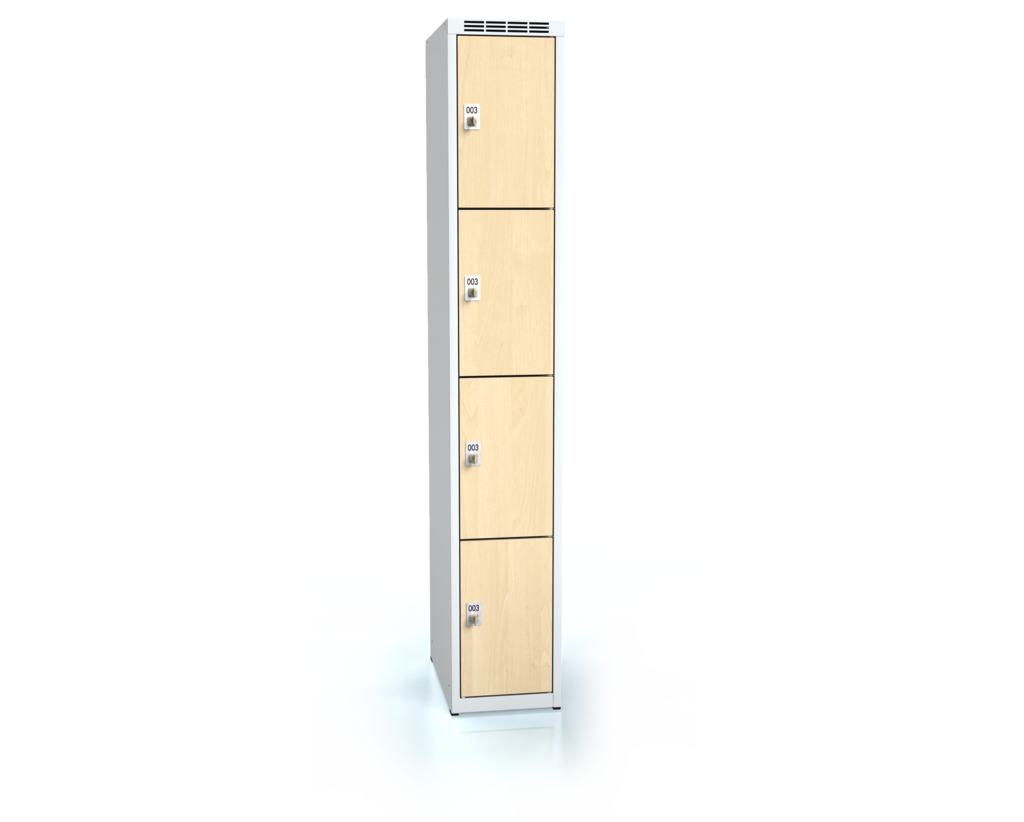 Cloakroom locker with four lockable boxes ALDERA 1800 x 300 x 500