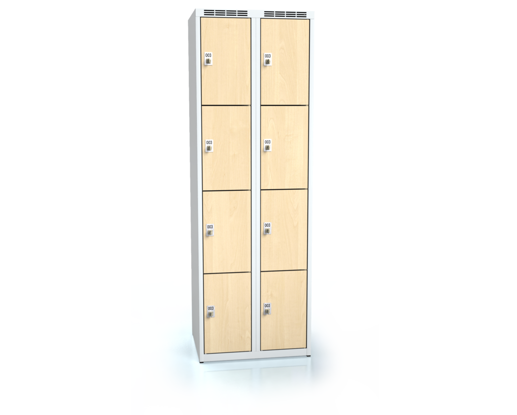 Cloakroom locker with eight lockable boxes ALDERA 1800 x 600 x 500