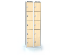 Cloakroom locker with ten lockable boxes ALDERA 1800 x 600 x 500