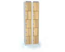 Cloakroom locker with ten lockable boxes ALDERA 1800 x 600 x 500