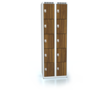 Cloakroom locker with ten lockable boxes ALDERA 1800 x 600 x 500