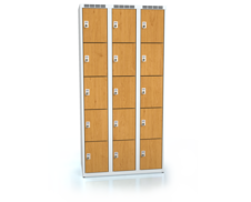 Cloakroom locker with fifteen lockable boxes ALDERA 1800 x 900 x 500