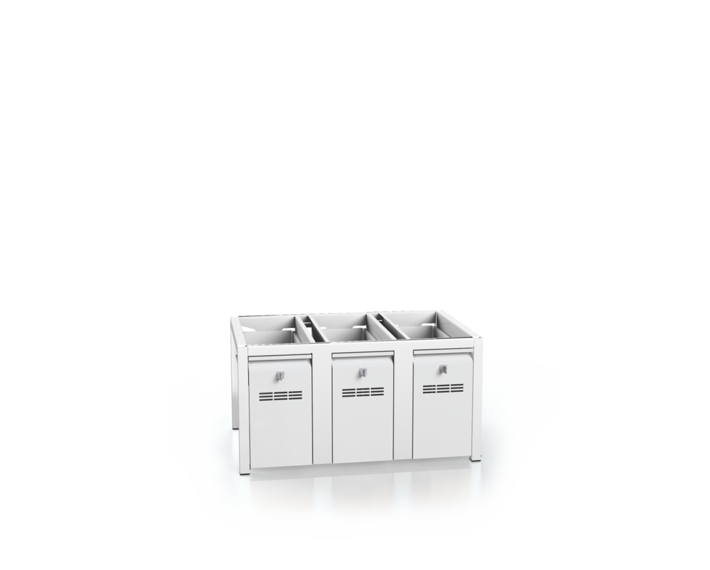 Additional cabinets for lockers - with drawers for footwear 375 x 750 x 500
