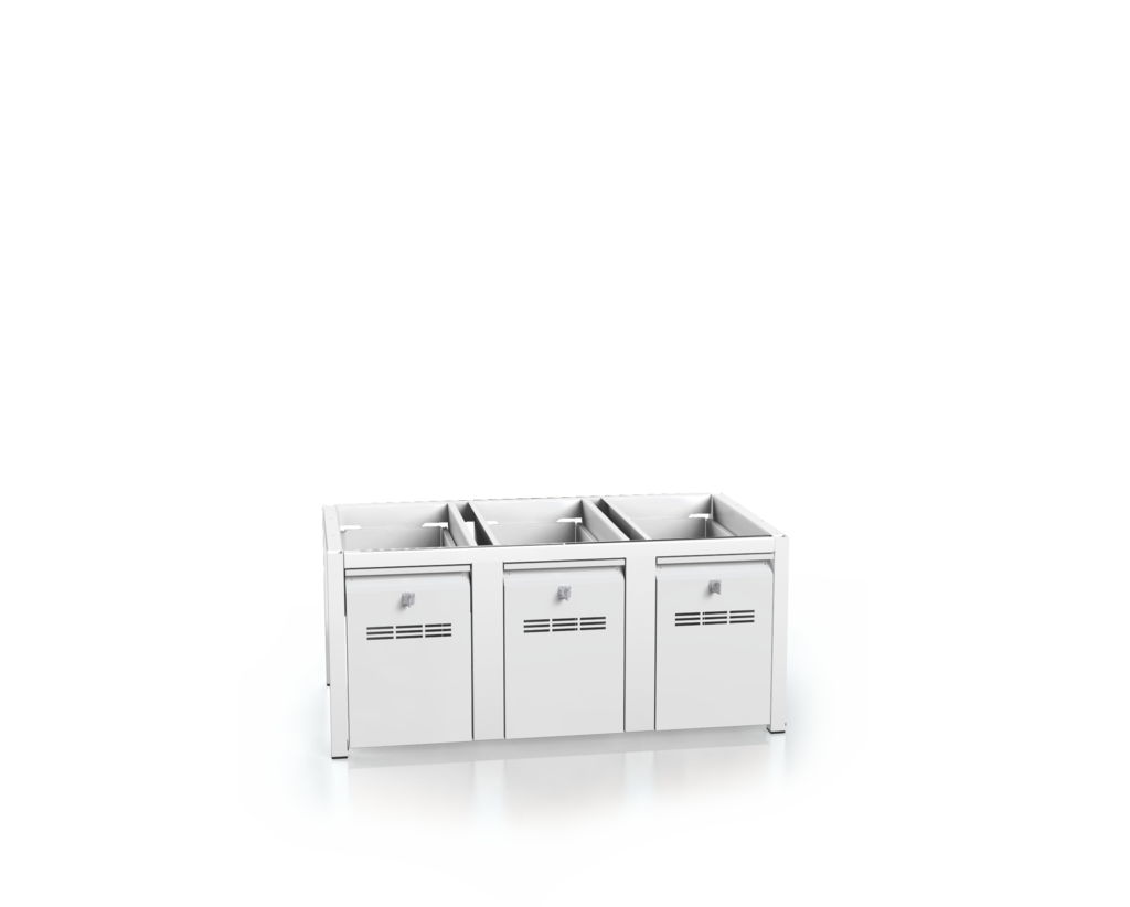 Additional cabinets for lockers - with drawers for footwear 375 x 900 x 500