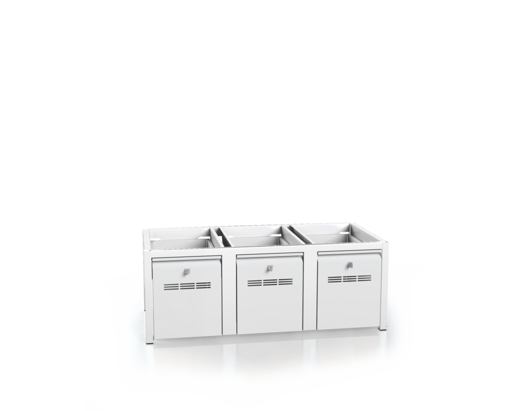 Additional cabinets for lockers - with drawers for footwear 375 x 1050 x 500