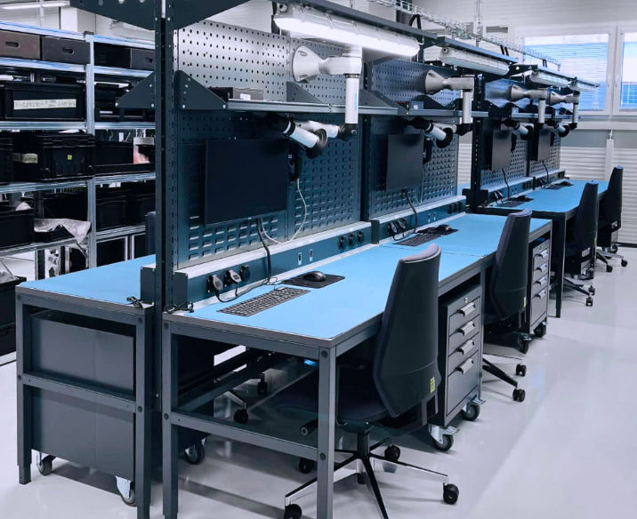 Modern Assembly Workstations for Lambert Electronic 